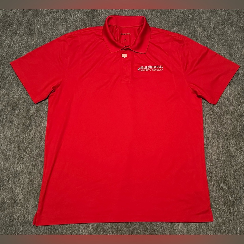 Men’s Allied Universal Security Services Red Performance Polo Shirt- Size 2XL